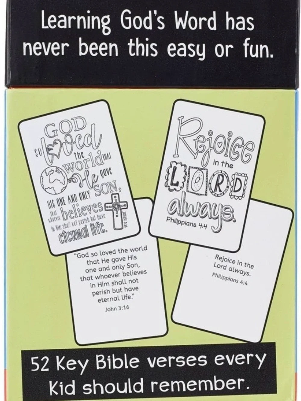 Bible Memory Verses Coloring Cards - Green